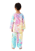 Tie and dye pure cotton pajama set for girls - back view - Chheent Jaipur