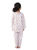 pure cotton flamingo print nightsuit for kids