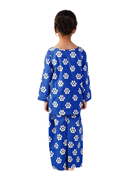 comfortable relaxed fit cotton pajama set for girls