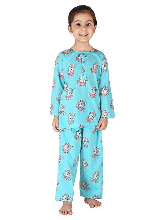 hand block printed girls nightwear India